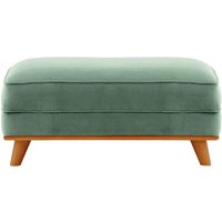 Farrow Footstool, dirty blue, Leg colour: aveo