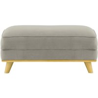 Farrow Footstool, silver, Leg colour: like oak