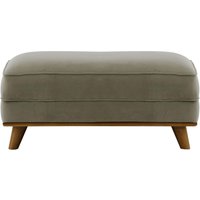 Farrow Footstool, grey, Leg colour: dark oak