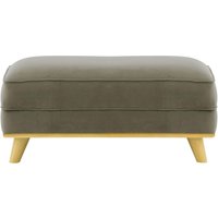 Farrow Footstool, grey, Leg colour: like oak