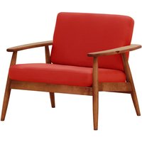 Demure Aqua Garden Armchair, red, Leg colour: 8011 aveo