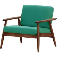 Demure Aqua Garden Armchair, turquoise, Leg colour: 8007 dark oak