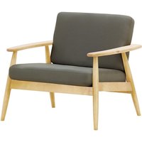 Demure Aqua Garden Armchair, dark grey, Leg colour: 8001 like oak