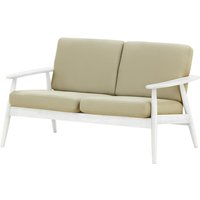 Demure Aqua 2 Seater Garden Sofa, cream, Leg colour: 8035 white