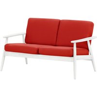 Demure Aqua 2 Seater Garden Sofa, red, Leg colour: 8035 white