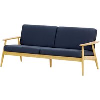 Demure Aqua 3 Seater Garden Sofa, navy blue, Leg colour: 8001 like oak