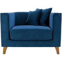 Barra Armchair, blue, Leg colour: aveo