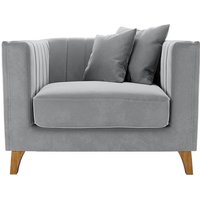 Barra Armchair, silver, Leg colour: aveo
