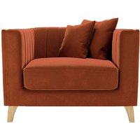 Barra Armchair, V 33 - Rust, Leg colour: like oak