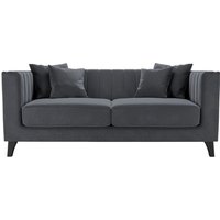 Barra 2 Seater Sofa, graphite, Leg colour: black