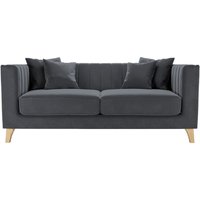 Barra 2 Seater Sofa, graphite, Leg colour: like oak