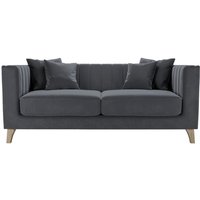 Barra 2 Seater Sofa, graphite, Leg colour: wax black