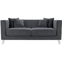 Barra 2 Seater Sofa, graphite, Leg colour: white
