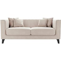 Barra 2 Seater Sofa, light beige, Leg colour: black