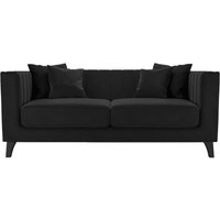 Barra 2 Seater Sofa, black, Leg colour: black