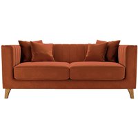 Barra 2 Seater Sofa, V 33 - Rust, Leg colour: aveo