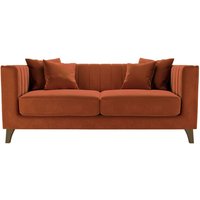 Barra 2 Seater Sofa, V 33 - Rust, Leg colour: dark oak