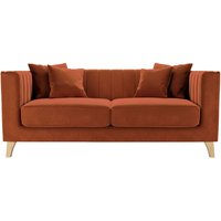 Barra 2 Seater Sofa, V 33 - Rust, Leg colour: like oak