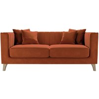 Barra 2 Seater Sofa, V 33 - Rust, Leg colour: wax black