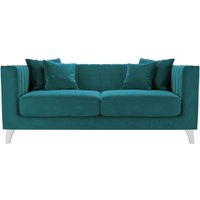 Barra 2 Seater Sofa, V 36 - Peacock, Leg colour: white