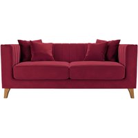 Barra 2 Seater Sofa, dark red, Leg colour: aveo