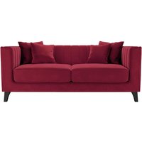 Barra 2 Seater Sofa, dark red, Leg colour: black