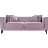 Barra 3 Seater Sofa, lilac, Leg colour: black