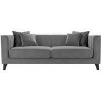 Barra 3 Seater Sofa, grey, Leg colour: black