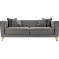 Barra 3 Seater Sofa, grey, Leg colour: like oak