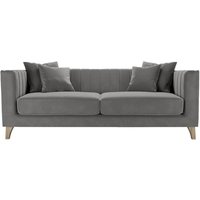 Barra 3 Seater Sofa, grey, Leg colour: wax black