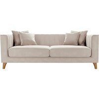 Barra 3 Seater Sofa, light beige, Leg colour: aveo