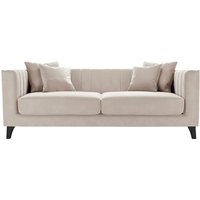 Barra 3 Seater Sofa, light beige, Leg colour: black