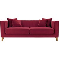 Barra 3 Seater Sofa, dark red, Leg colour: aveo