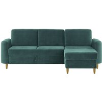 Elegance Corner Sofa Bed With Storage, dirty blue