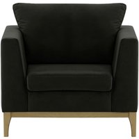 Gosena Wood Armchair, black, Leg colour: wax black
