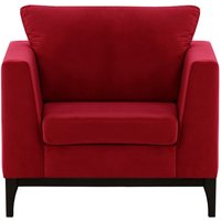Gosena Wood Armchair, dark red, Leg colour: black