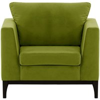 Gosena Wood Armchair, olive green, Leg colour: black