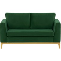 Gosena Wood 2 Seater Sofa, dark green, Leg colour: like oak