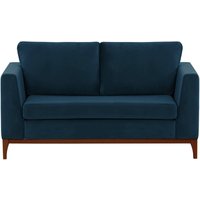 Gosena Wood 2 Seater Sofa, blue, Leg colour: dark oak
