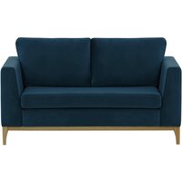 Gosena Wood 2 Seater Sofa, blue, Leg colour: wax black