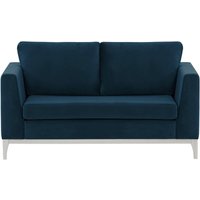 Gosena Wood 2 Seater Sofa, blue, Leg colour: white