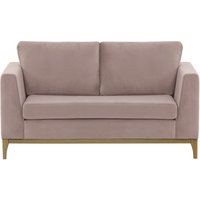 Gosena Wood 2 Seater Sofa, lilac, Leg colour: wax black