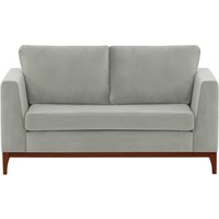 Gosena Wood 2 Seater Sofa, silver, Leg colour: dark oak
