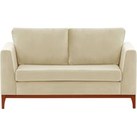 Gosena Wood 2 Seater Sofa, light beige, Leg colour: aveo