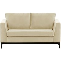 Gosena Wood 2 Seater Sofa, light beige, Leg colour: black