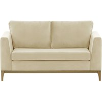 Gosena Wood 2 Seater Sofa, light beige, Leg colour: wax black