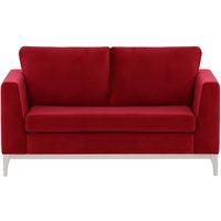 Gosena Wood 2 Seater Sofa, dark red, Leg colour: white