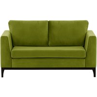 Gosena Wood 2 Seater Sofa, olive green, Leg colour: black