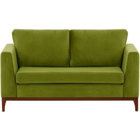 Gosena Wood 2 Seater Sofa, olive green, Leg colour: dark oak