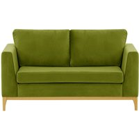 Gosena Wood 2 Seater Sofa, olive green, Leg colour: like oak